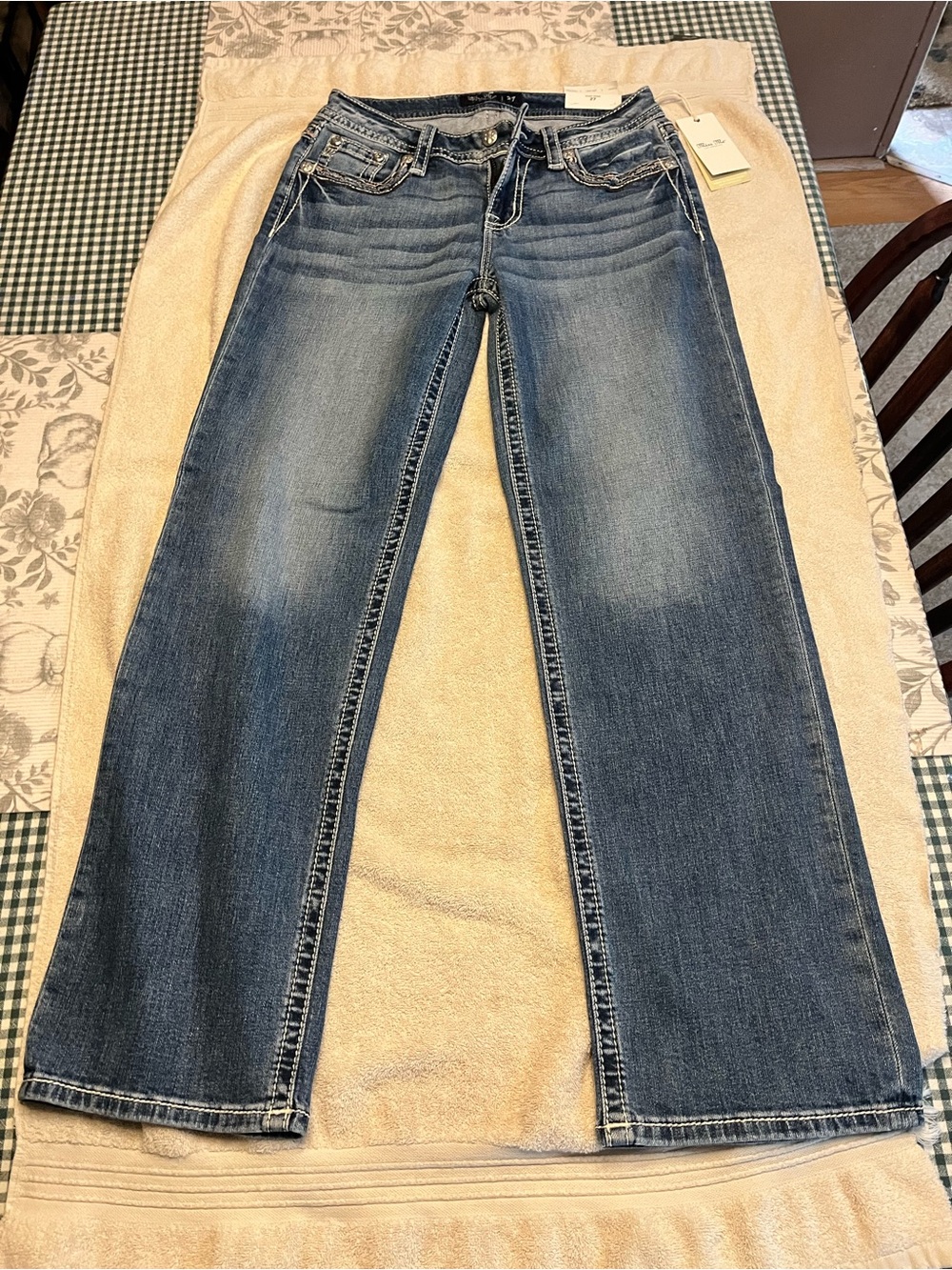 Women’s Miss Me Mid-Rise Slim Wide Leg Jeans